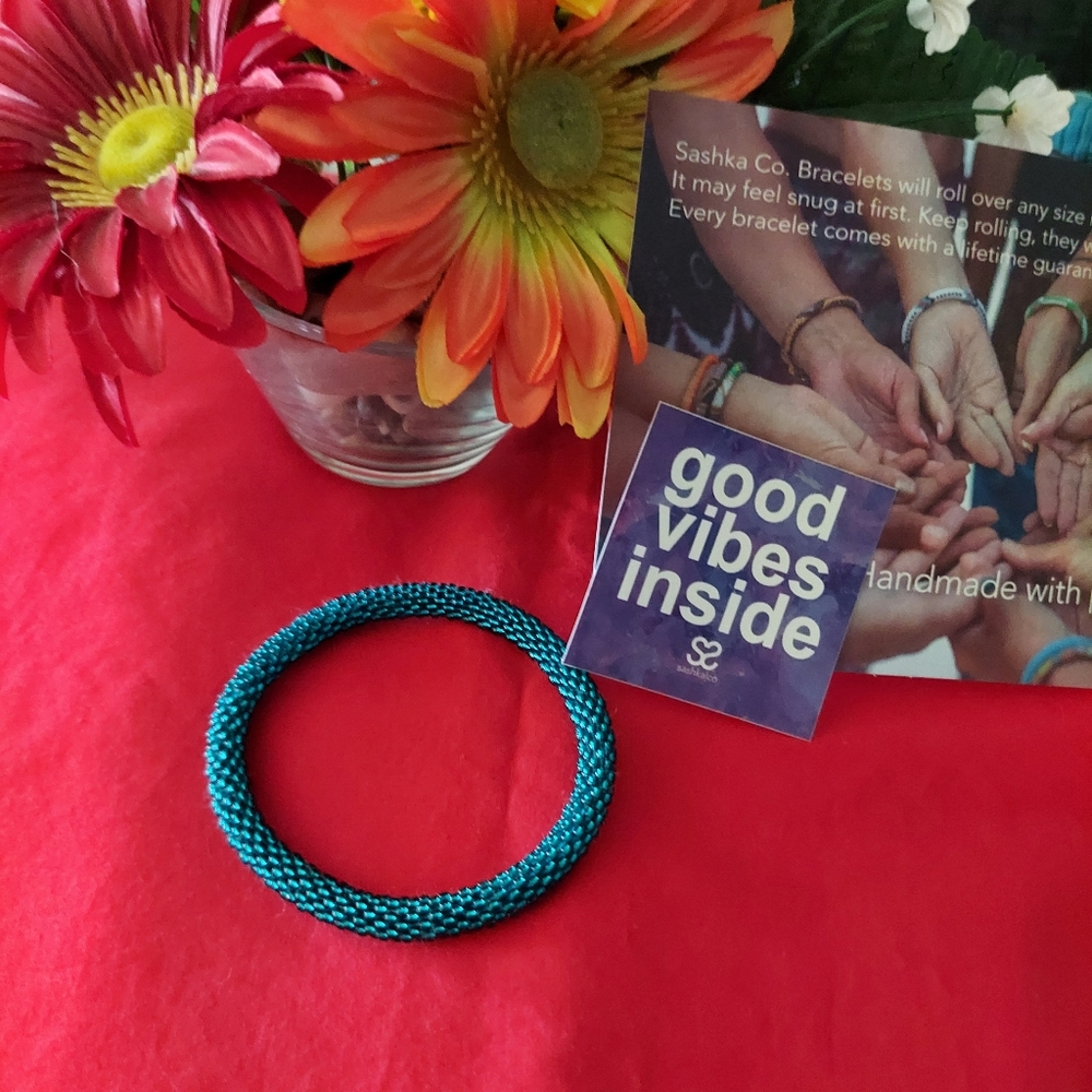 Solid Teal Bracelet - image 1